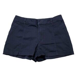 Abercrombie Blue Black Cotton Chino Shortie Shorts Size 26 Nautical Y2K